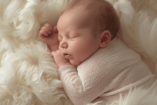 Newborn sleeping on soft breathable blanket illustrating comfort in the first 30 days after birth