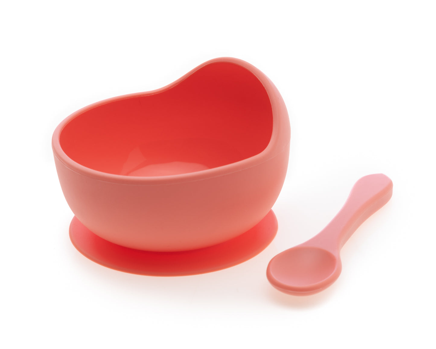 Close-up view of StellaMoon Silicone Suction Bowl in Sherbert, accentuating its reliable suction base for mess-free feeding.