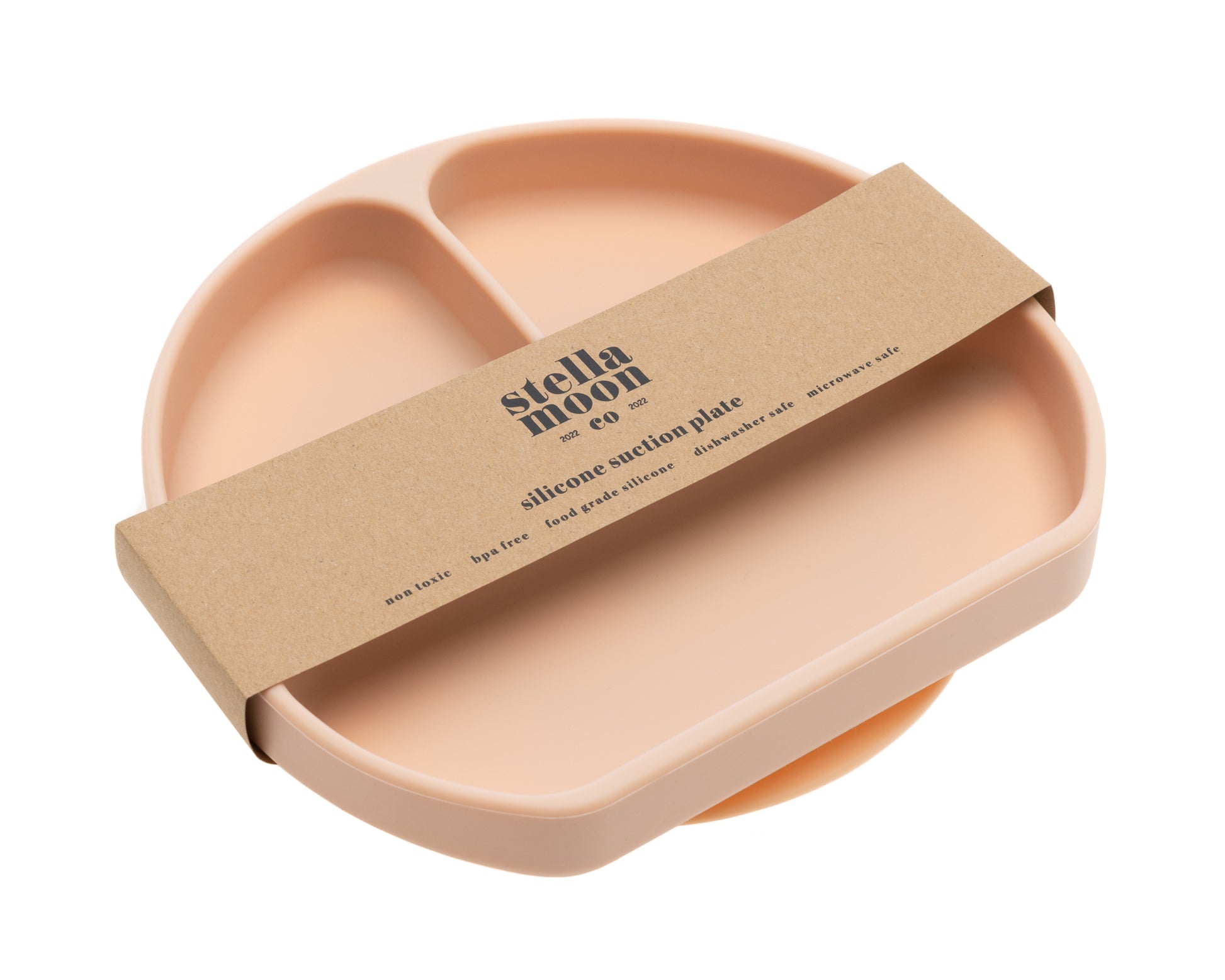 StellaMoon Silicone Suction Plate in Nude, showcased in its original packaging, emphasizing the product's pristine condition and brand authenticity.